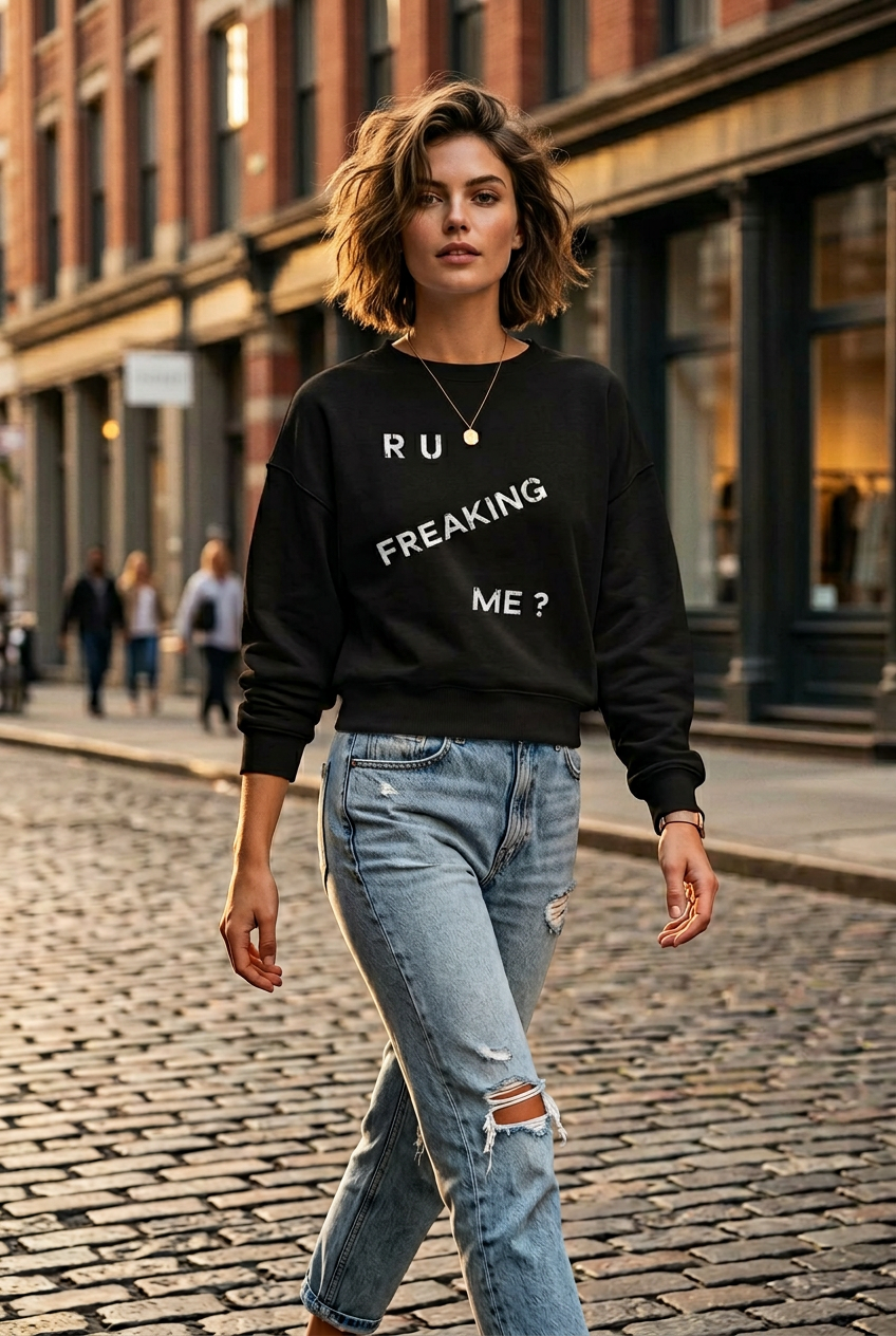 R U FREAKING ME? — oversized sweatshirt